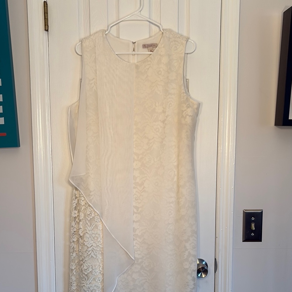 Dress Barn Cream Lace and Sheath Dress